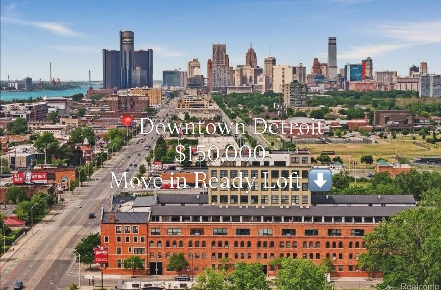 HERE IT IS! 

This is the kind of Detroit loft you&rsquo;ve been waiting for! City views. Real light. Zero compromises. 

Corner placement, windows on two full sides, and front-row views of downtown AND the river. About 1,100 sq ft, currently a one-b