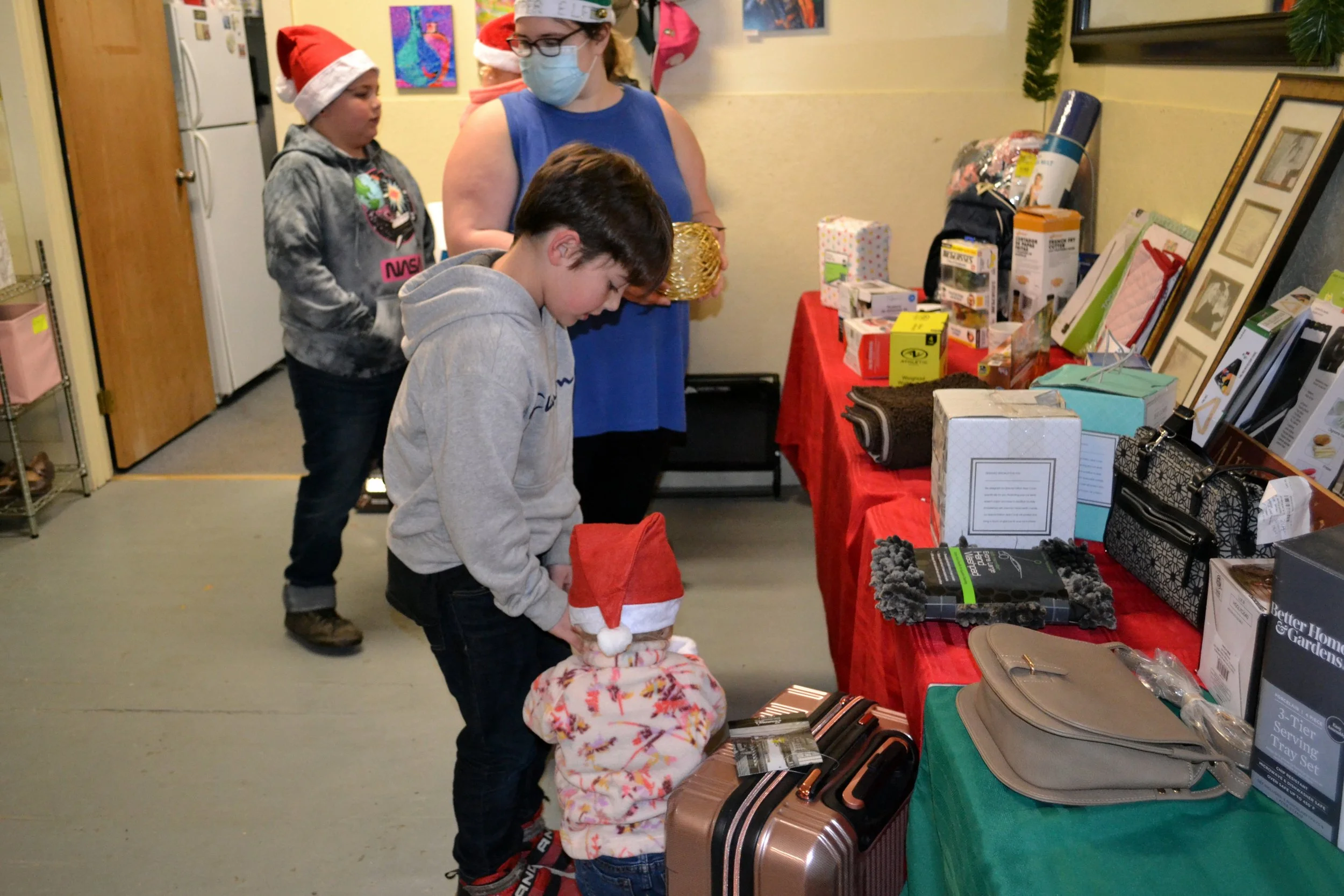 Picking out just the right gift. 