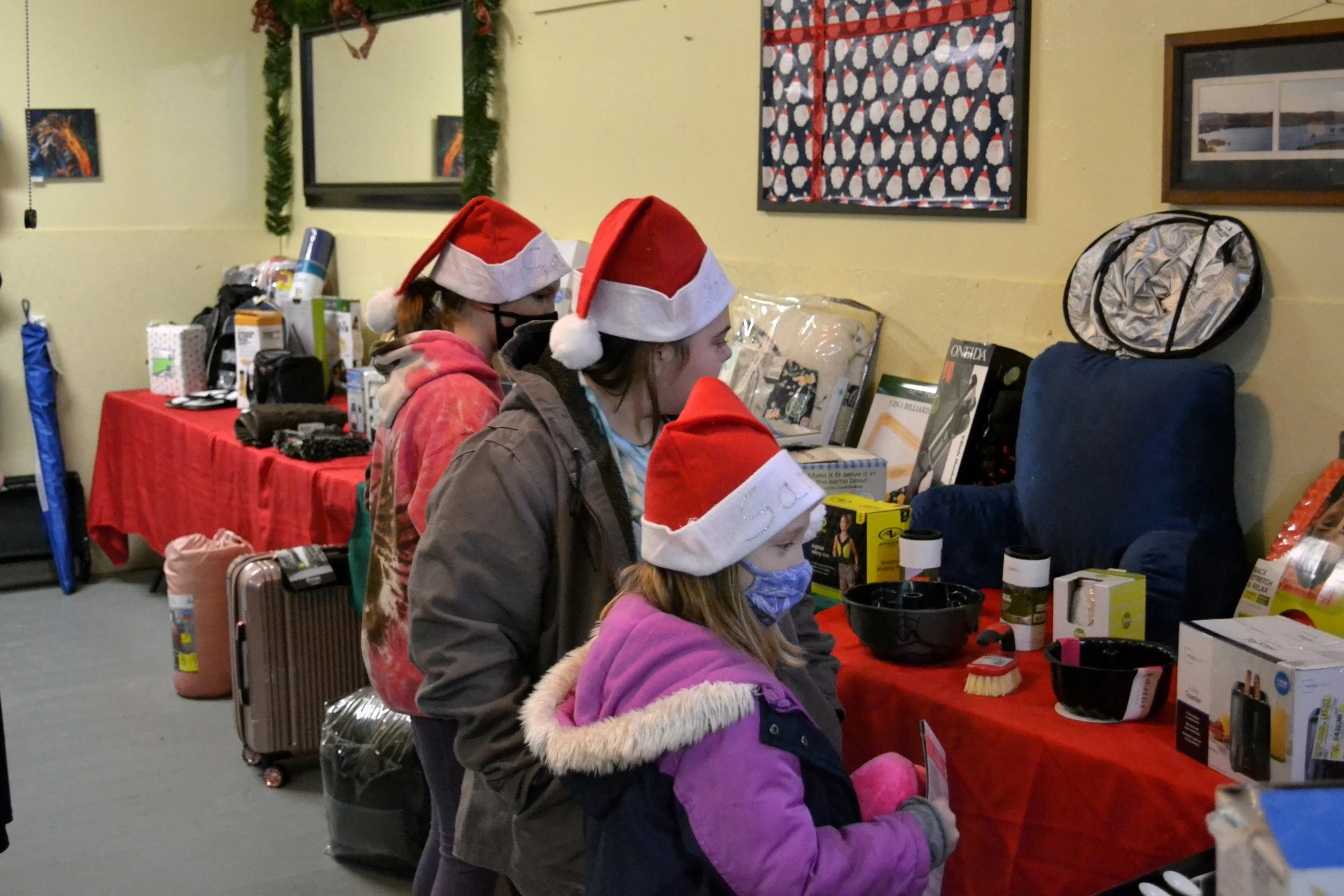 Carefully choosing the right gift. 