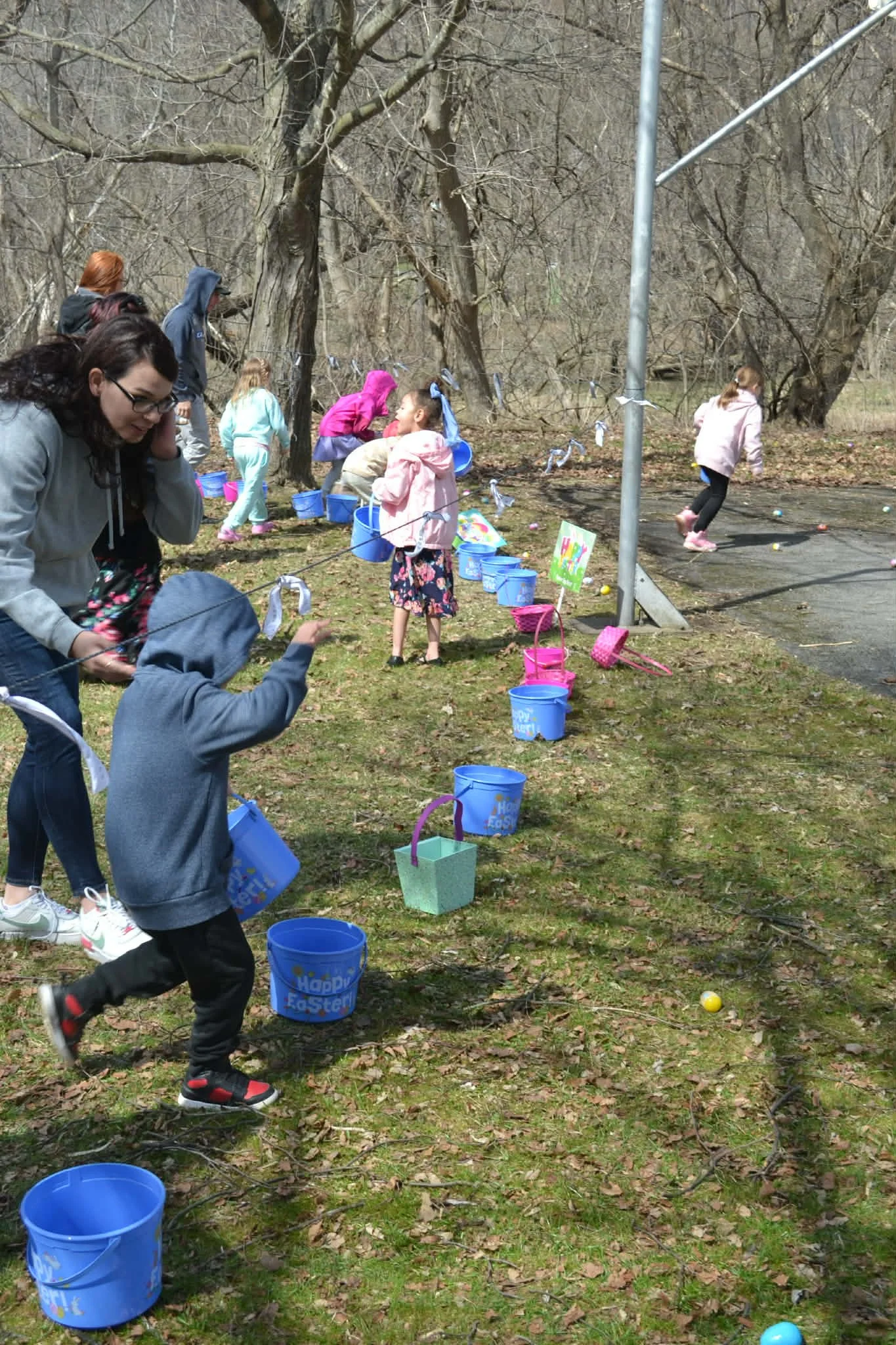Easter Egg hunt underway. 