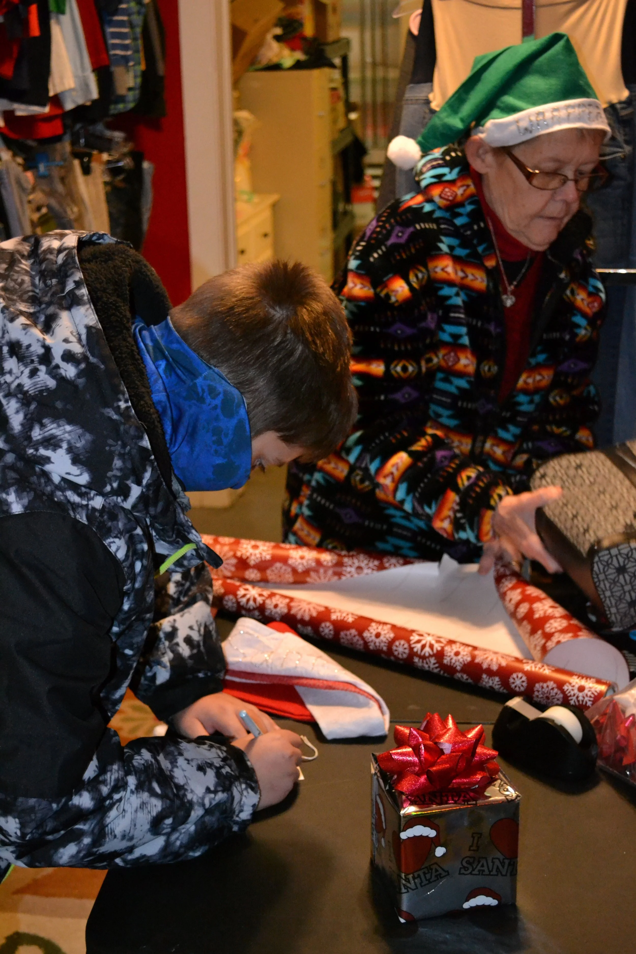 A whole lot of wrapping going on.