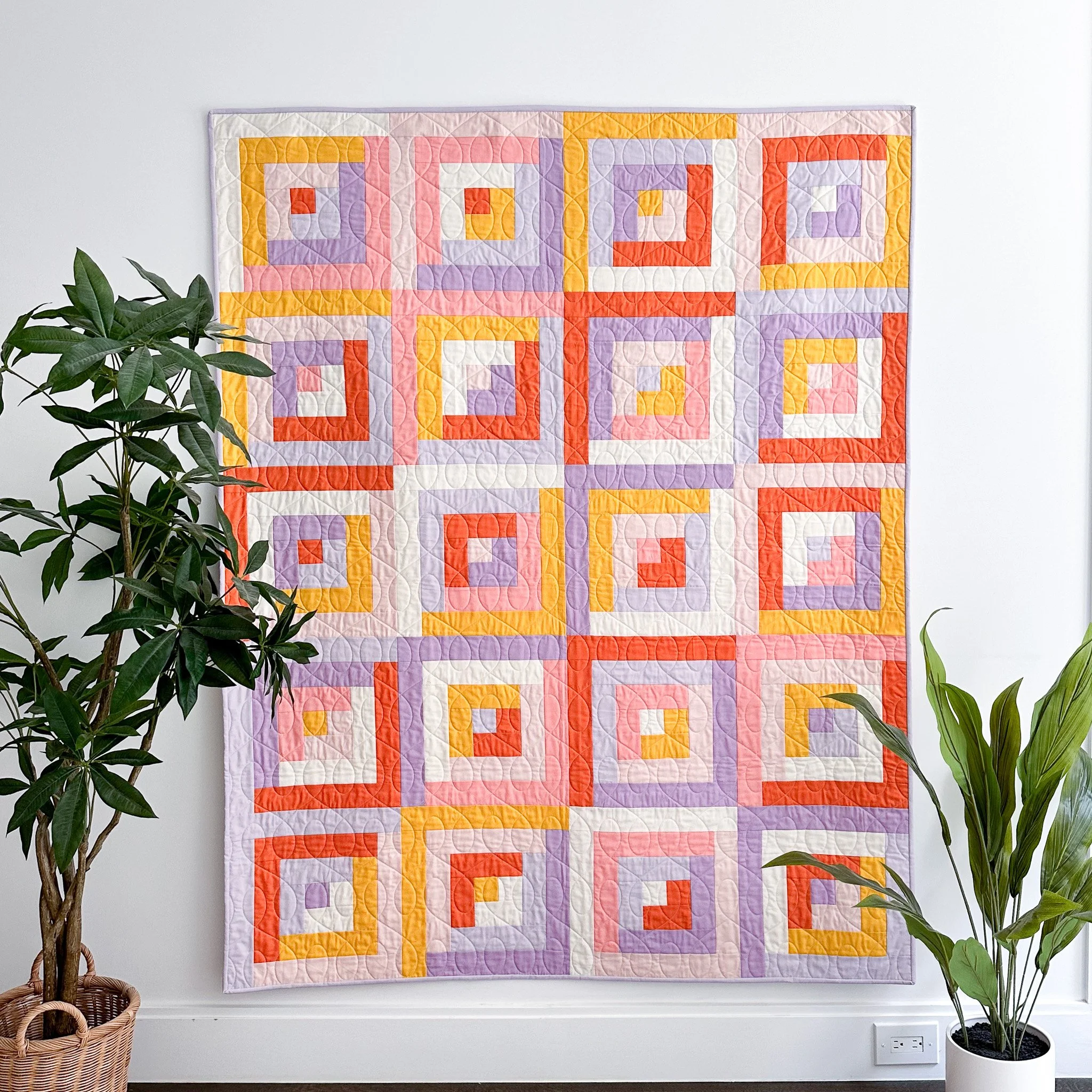 Broadcloth Studio Quilt Patchwork Pattern - Scrappy Log Cabin 1.jpg