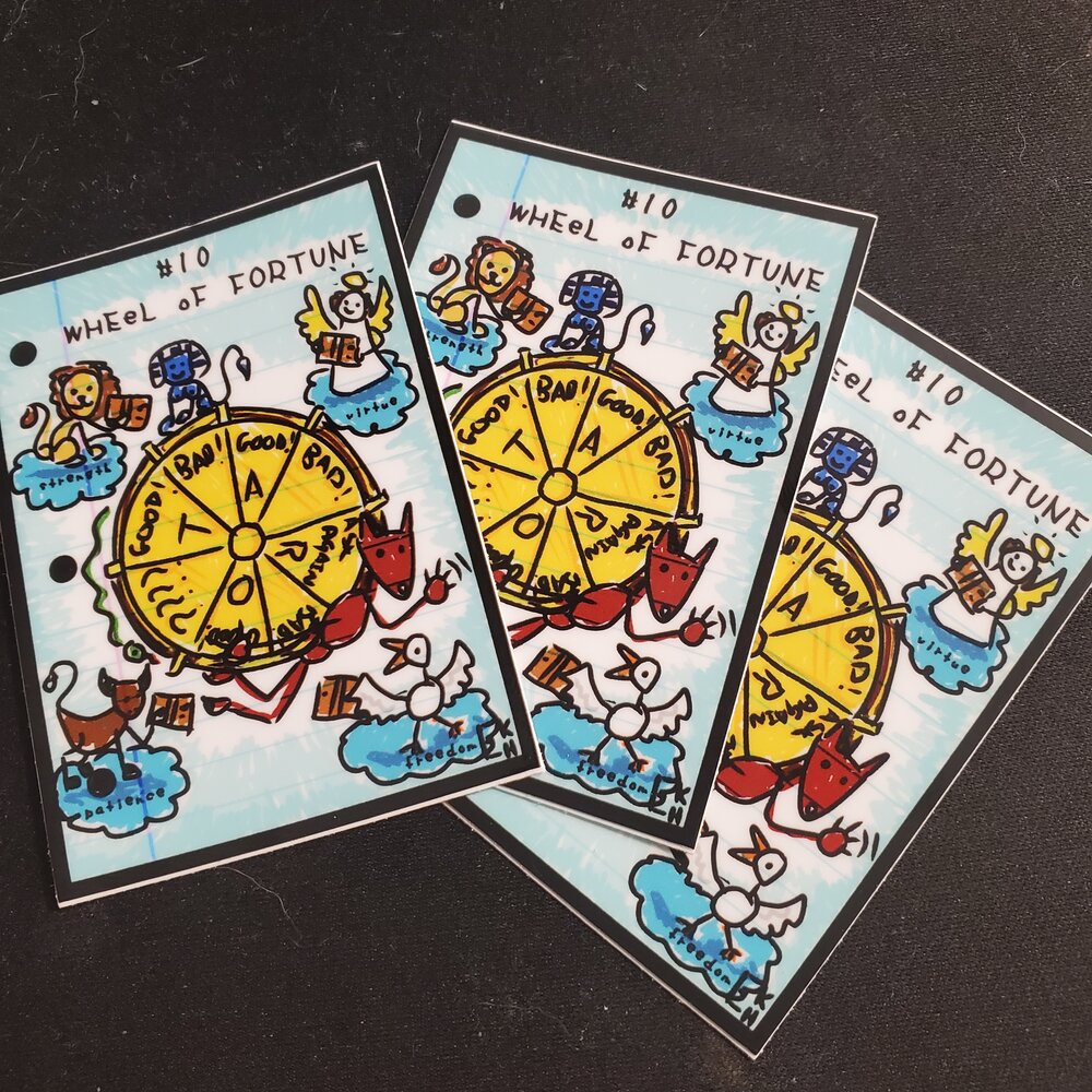 10/30/60PCS Tarot Card Fortune-telling Doodle Sticker Collection DIY Toy  Luggage Laptop Skateboard Pegatinas