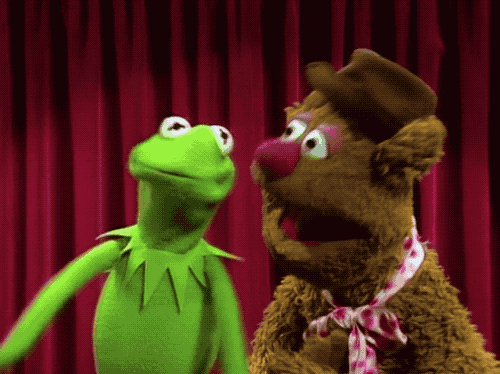Kermit Fozzie Fighting Arguing.gif