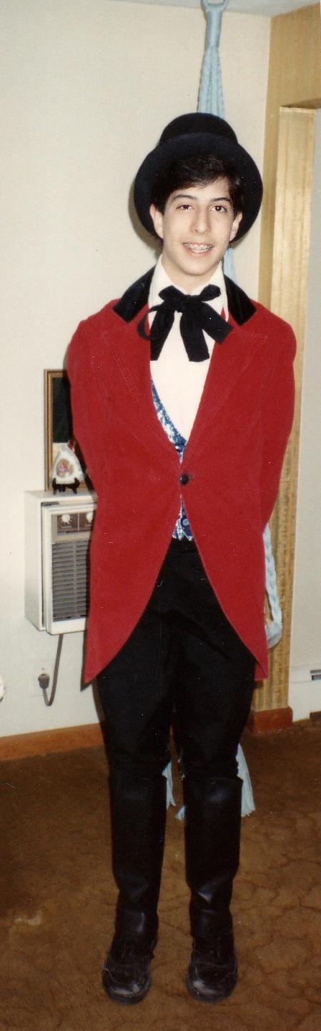David as Bailey in the Stoughton High School production of Barnum circa spring 1993