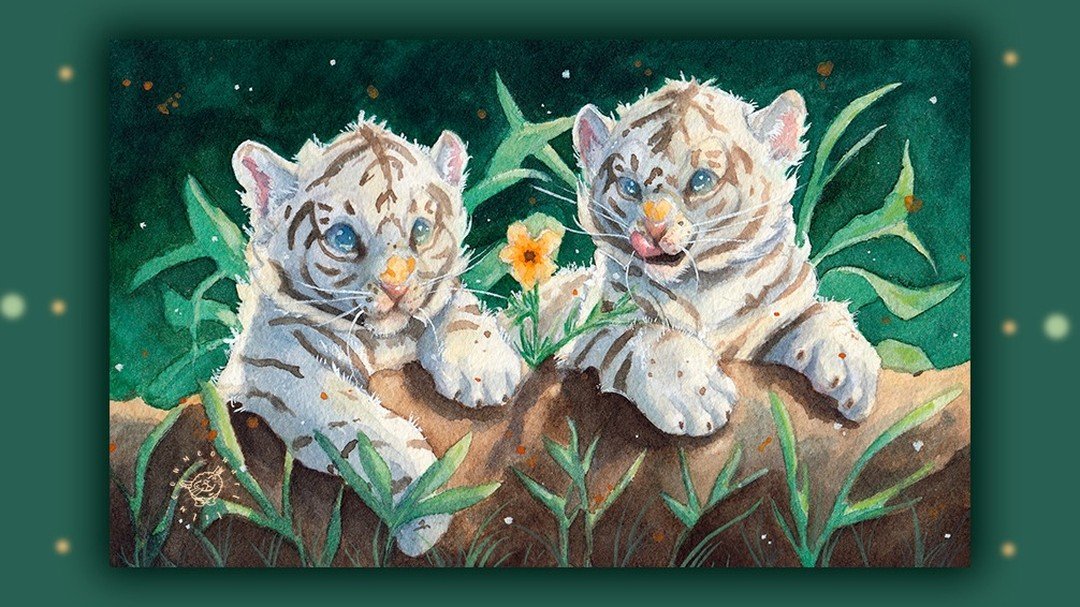 Hey guys and welcome back to a new post!!🐯🌿

The scan of my latest painting! If you wanna buy these cuties as an art print, you most definitietly can😊 The link in my bio can take you to my art prints shop where you can buy this as a print. Also, i