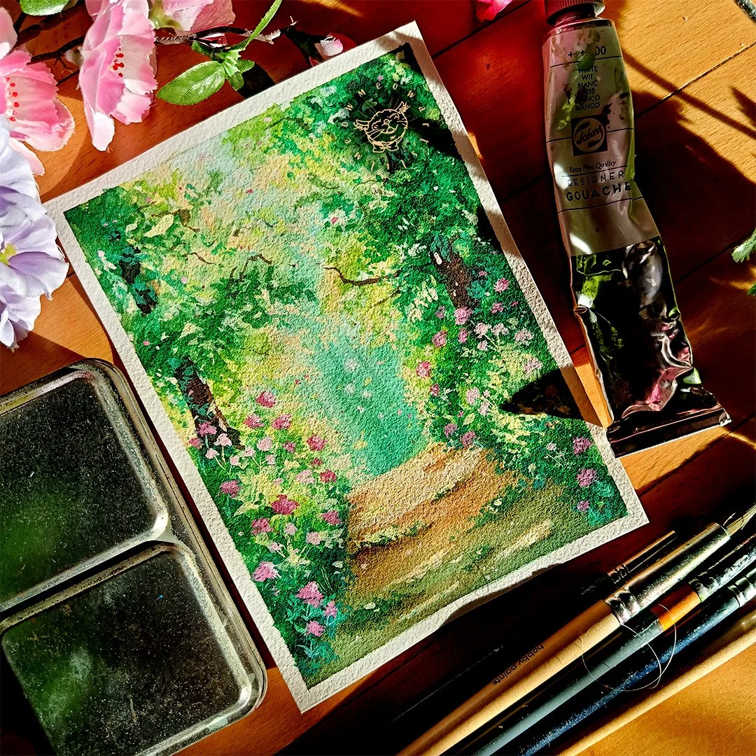 Hey guys and welcome back to a new post!!🌿🌾

Remembering a time when the sun shone and the flowers bloomed! For those who are still stuck in summer, here's some sun to make your day brighter❤️I made this painting a couple of months ago when I could