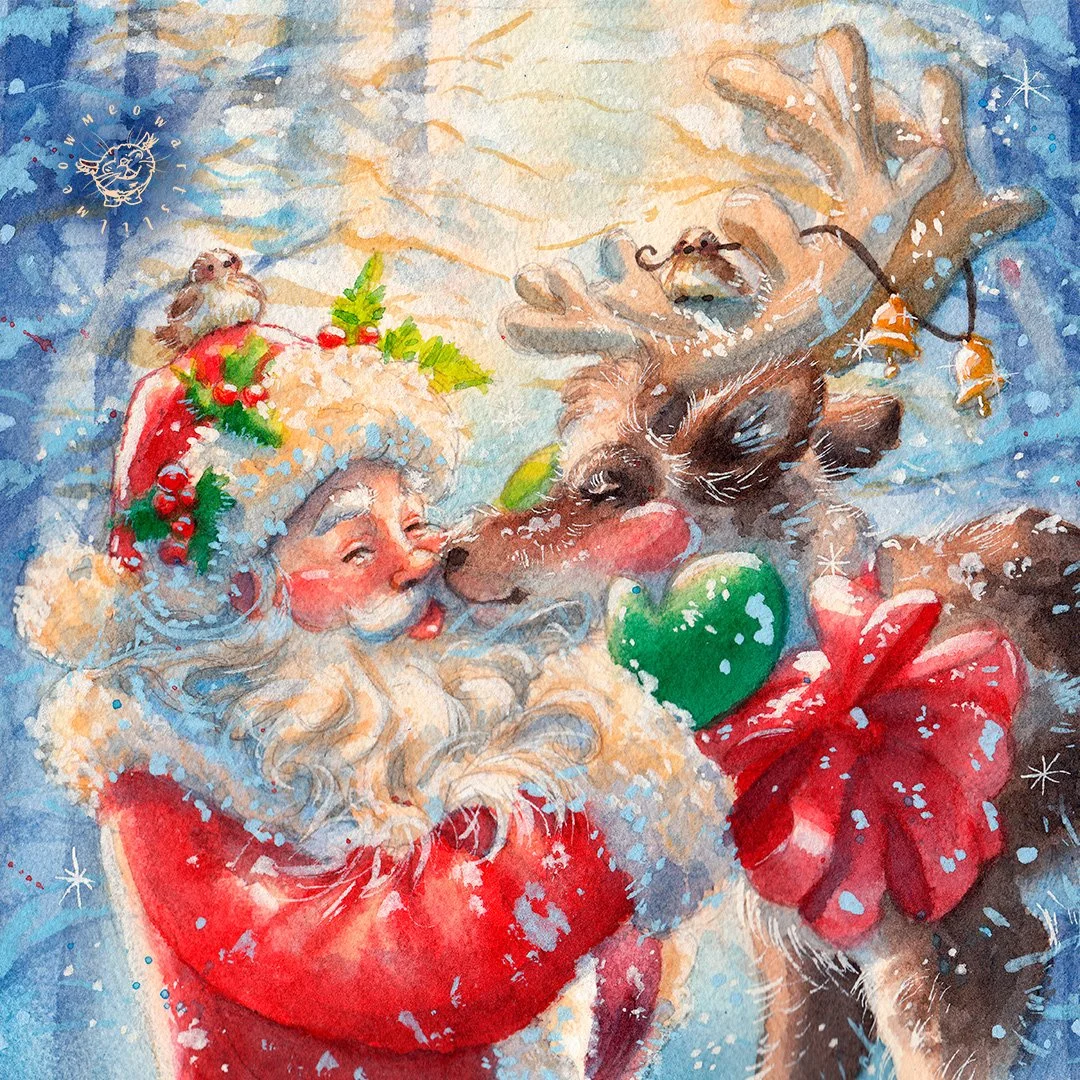 Hey guys and welcome back to a new post!!🎅🦌

The scan of the Santa Claus and reindeer painting! I'm still in Christmas and winter mode and I'm not stopping anytime soon😂How are you all doing?

Have a lovely day and stay safe and happy everyone!!🎅