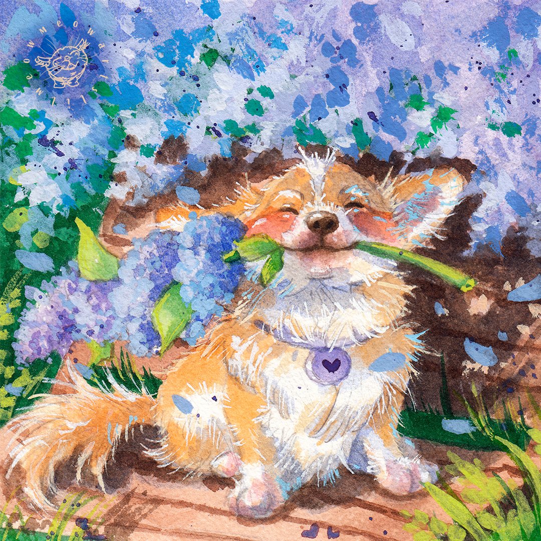 Hey guys and welcome back to a new post!!🐕🪻

I've gotten a new habit of including little hearts in my paintings! There's two tiny hearts hiding in this one, apart from the one on his collar. Can you find them?❤️

Have a lovely day and stay safe and