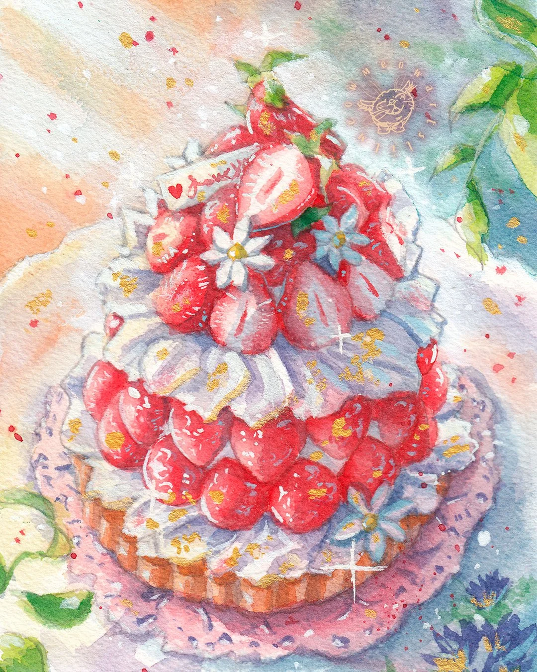 Hey guys and welcome back to a new post!!🍰🍓

A little callback to a cake painting I made last year. Anybody hungry?❤️

Have a lovely day and stay safe and happy everyone!!🍰🍓

#art #artist #cakeart #foodart #food #desserts #flowers #watercolor_art