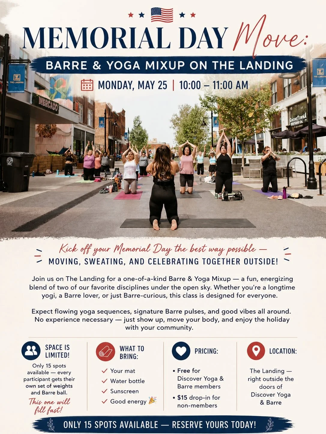 Lining up summer with movement, music, community, tacos, beer, sound baths, dance parties, and SO much fun ☀️✨ 

This season at Discover Yoga on The Landing is all about trying something new, reconnecting with joy, and building community through move