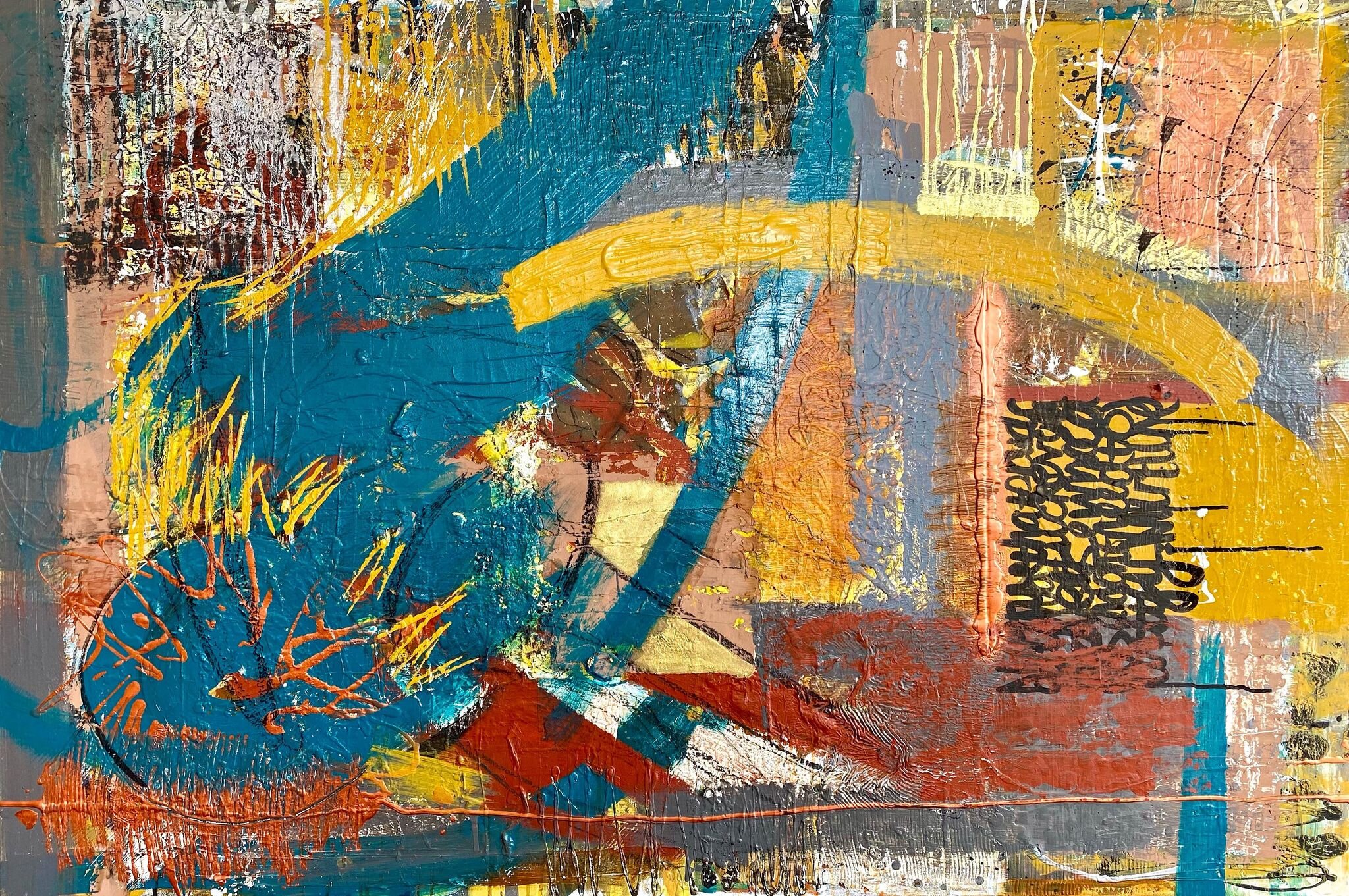 'Nurture' 2021.
Acrylic, Charcoal, Oil Pastel, Ink and Mixed Media on Canvas.
150 x 100cm.
SOLD