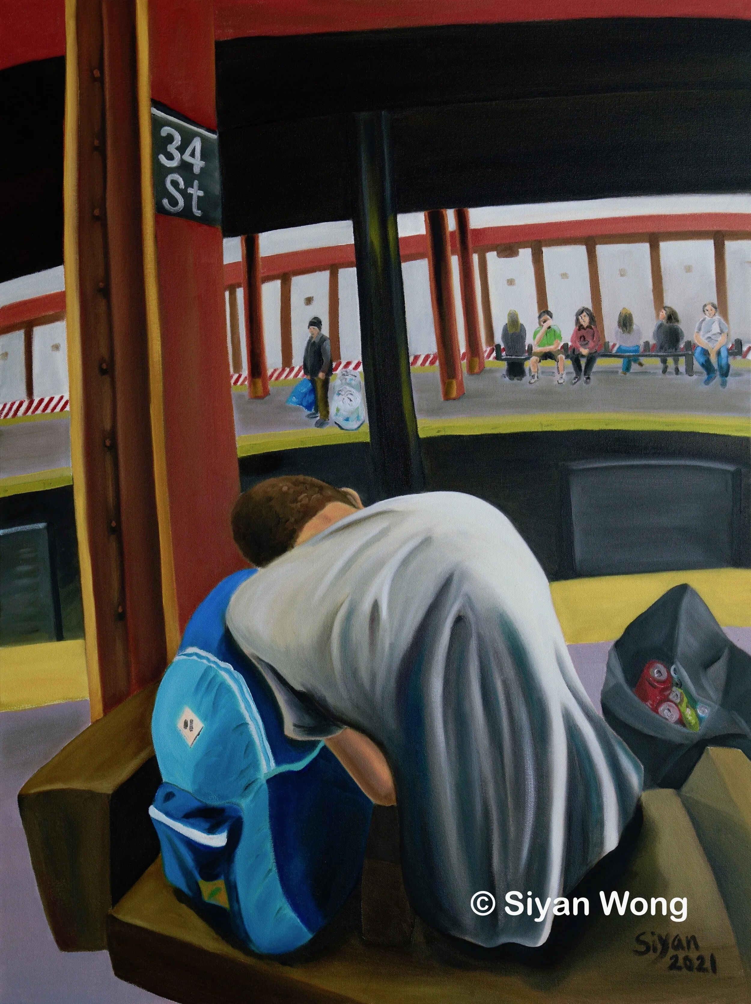 Distance, 2020, oil on canvas, 40 x 30W x 1.5D