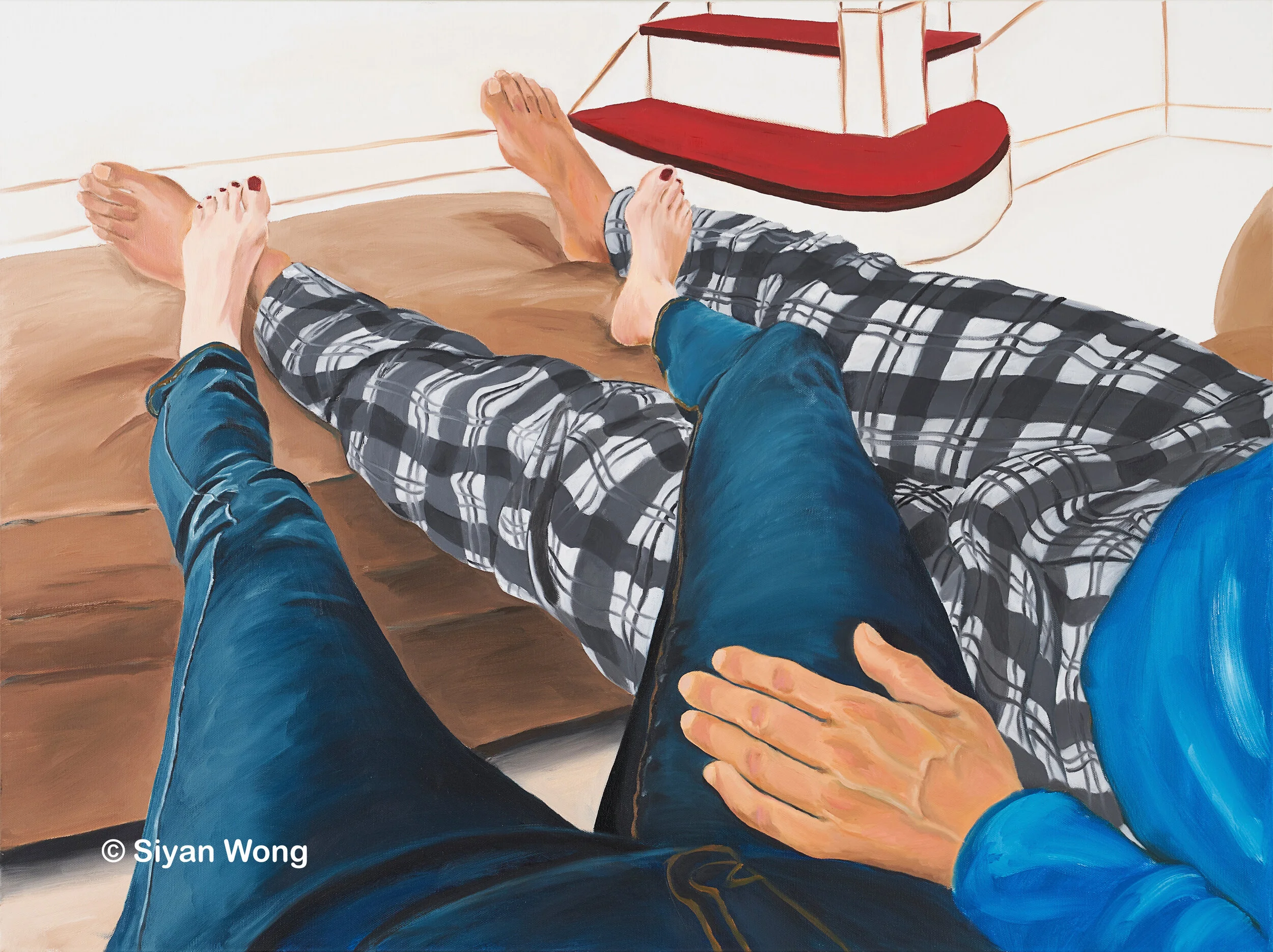 Intimacy, 2018, oil on canvas, 30H x 40W x 1.5D