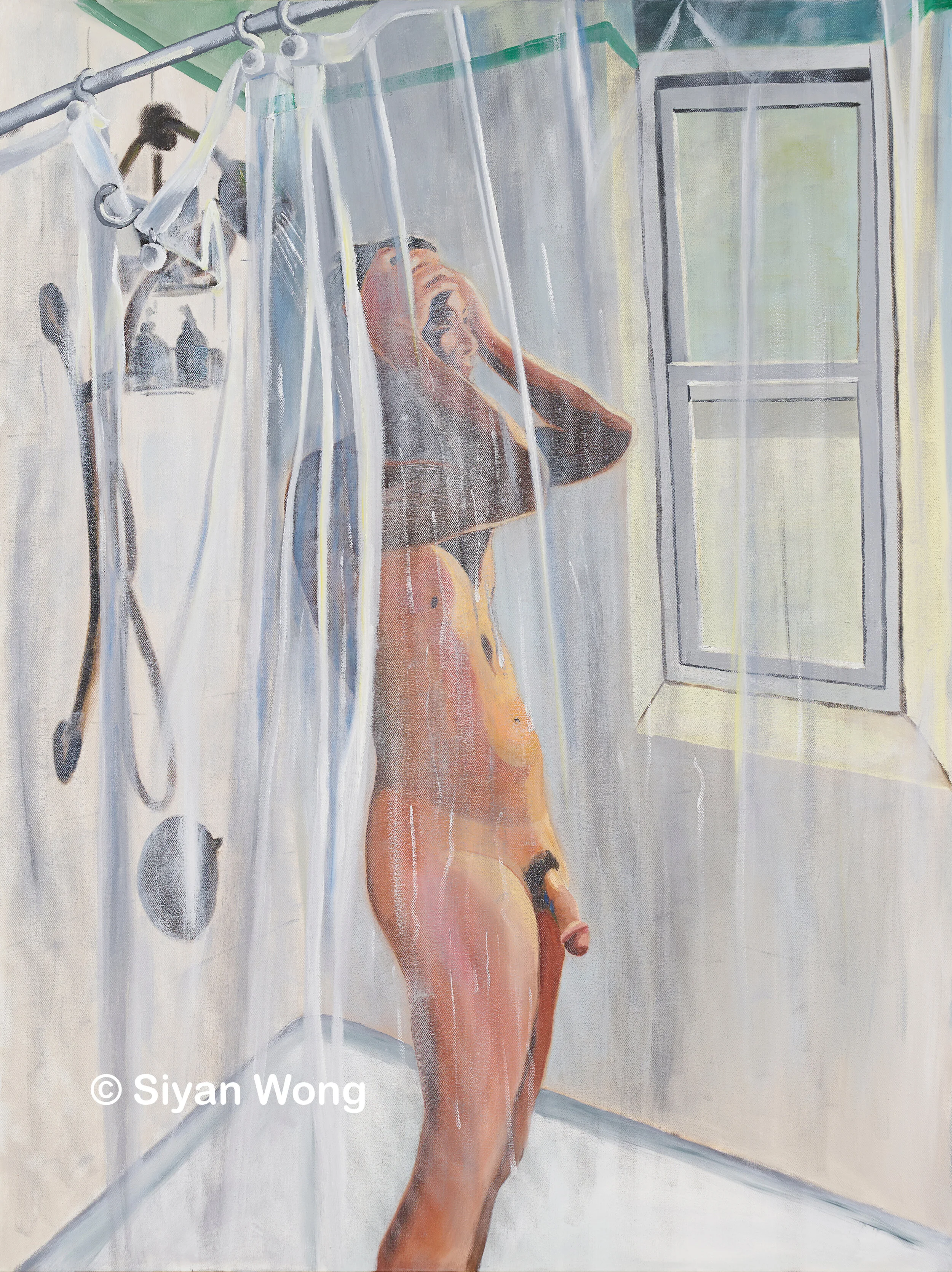 Cleansing, 2018, oil on canvas, 48H x 36W x 1.5D