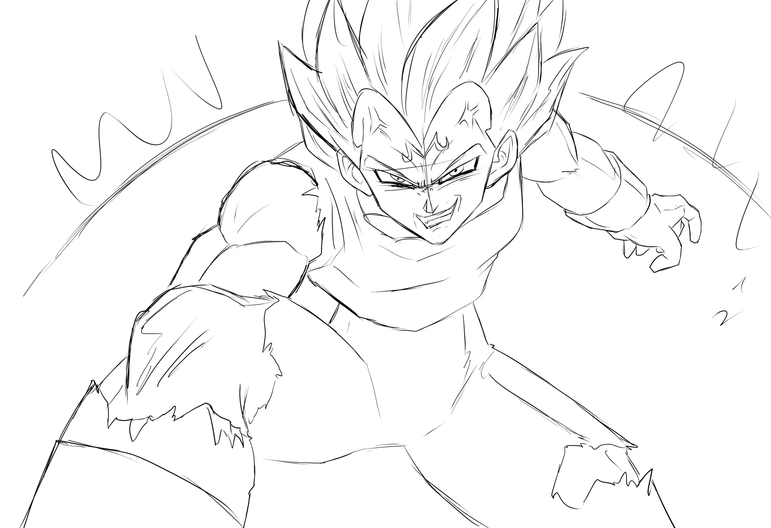 Sketch - Majin Vegeta