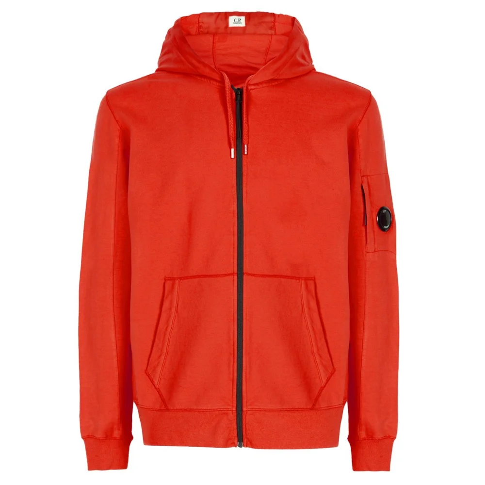 Zip Hoodie Cp Company Orange Sweatshirt Cp Company Jumper Red CP