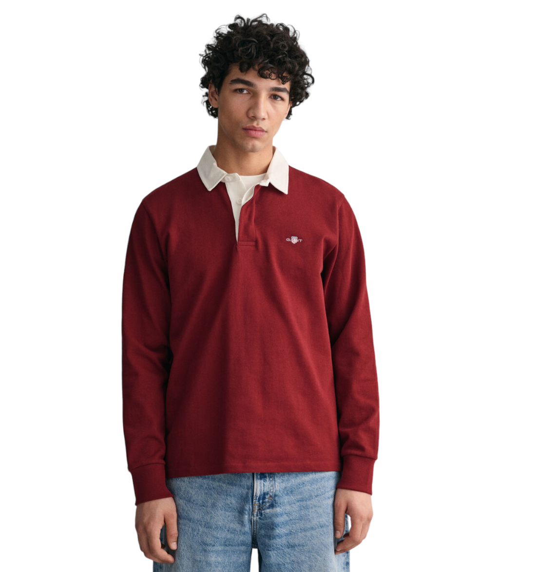 Gant Shield Heavy Rugby Shirt - 2005110 - Plumped Red-Jethwas