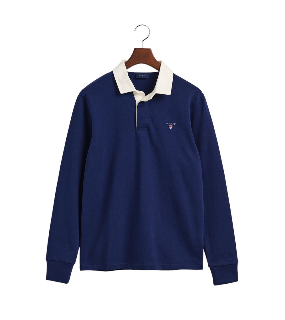 Gant Shield Heavy Rugby Shirt - 2005110 - Rich Navy — JETHWA CLOTHING