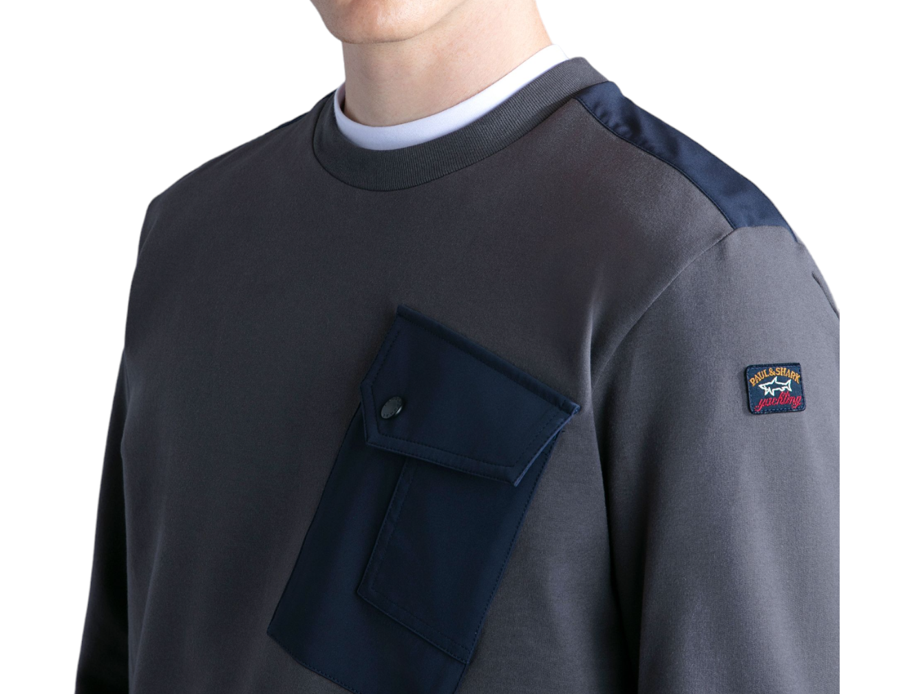 Paul & Shark Typhoon 20000 Crew Neck Sweatshirt - 13311801 - Grey 