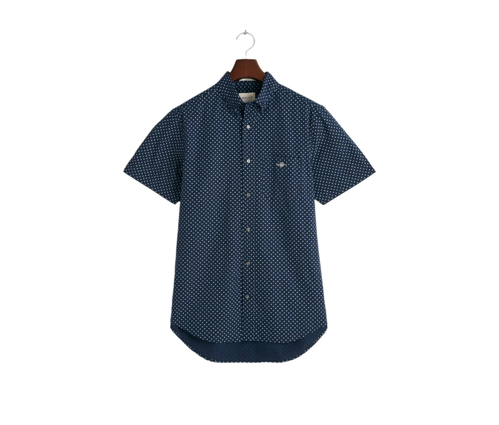 Gant Micro Print Short Sleeves Shirt - 3240066 - Marine-Jethwas