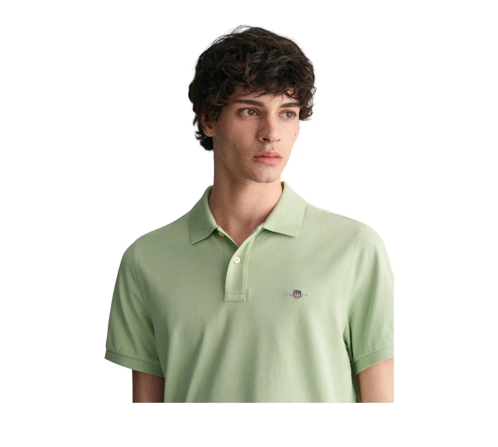Gant Shield SS Pique Polo Shirt - 2210-Milky Matcha-Jethwas