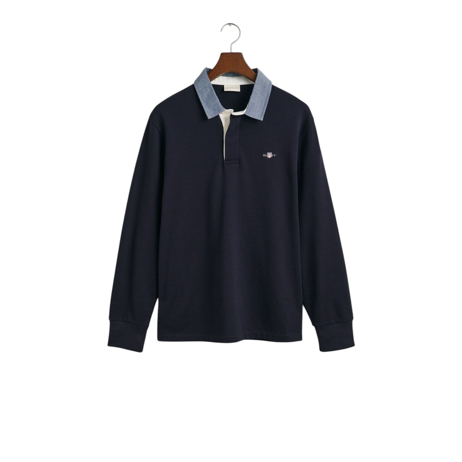 Gant Reg Chambray Heavy Rugger - 2004082 - Evening Blue-Jethwas.2
