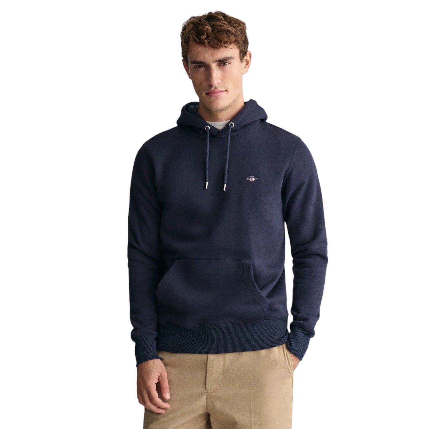 Gant Shield Hoodie Sweatshirt - 2007058-Evening Blue-Jethwas