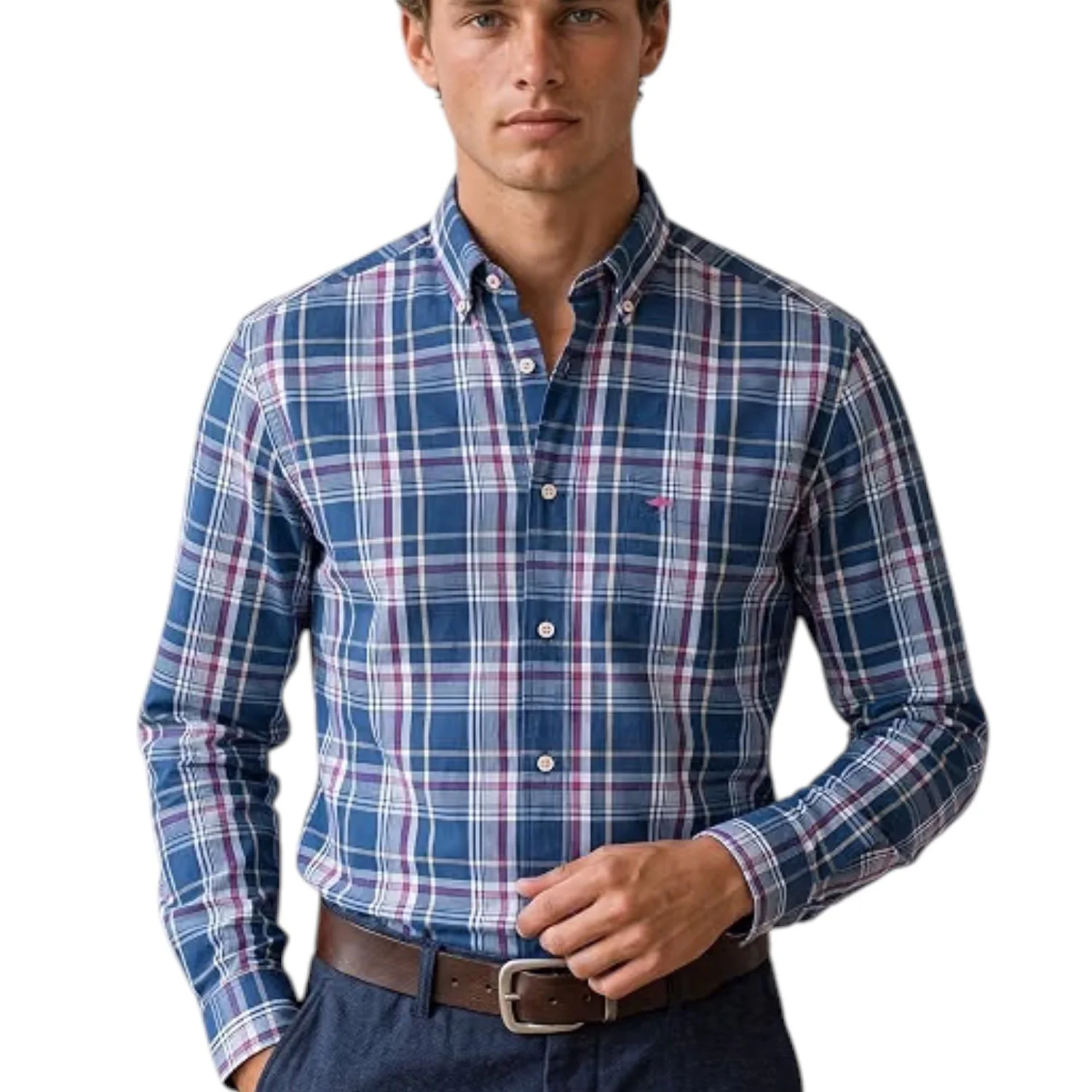 Fynch-Hatton-Shirt-1608-5340-661-Ink-Blue-jethwas.2