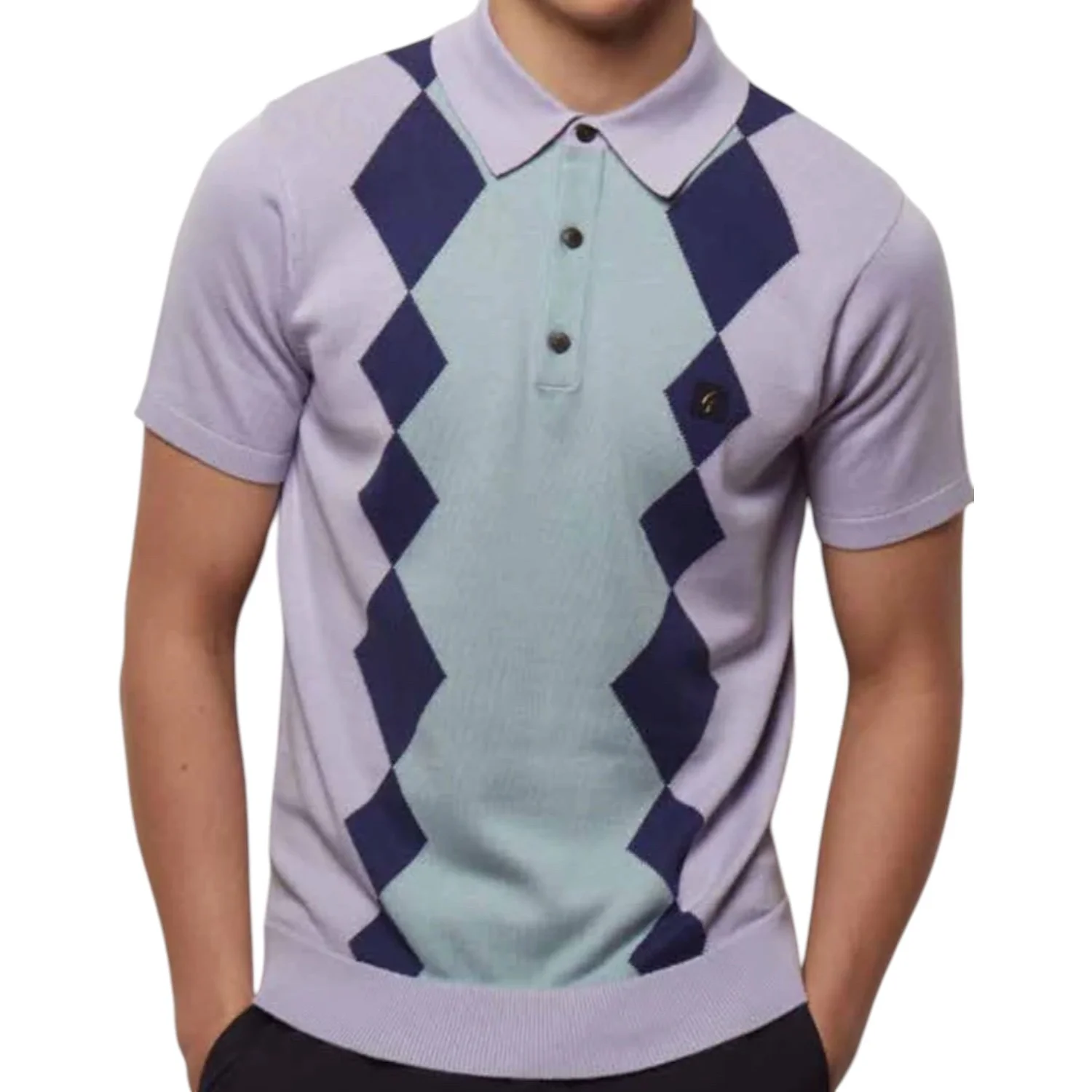 Gabicci-Vintage-Bond-Knitted-Polo-Shirt-V56GM02-Heather-Jethwas