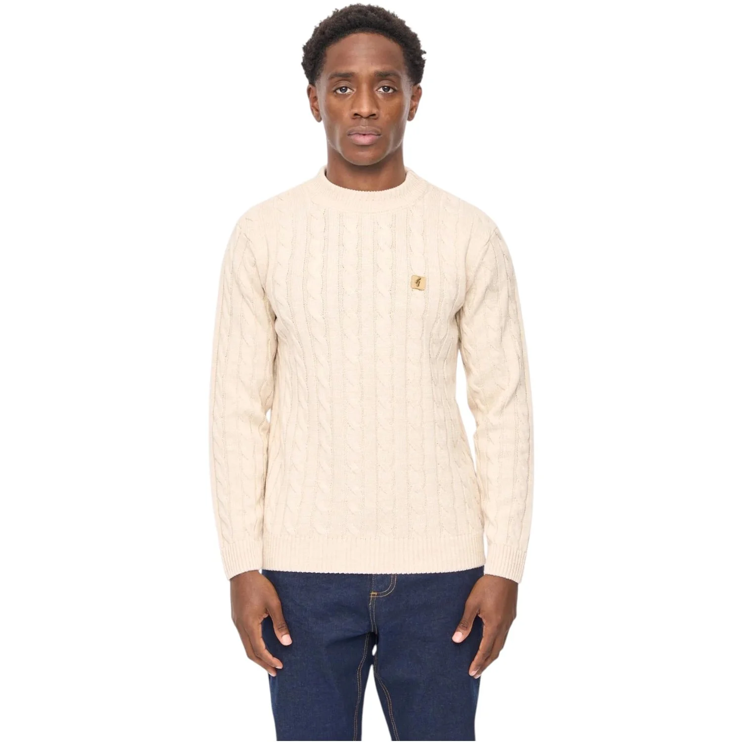 Gabicci Vintage Temor Cable Jumper - V57GM21 - Parchment