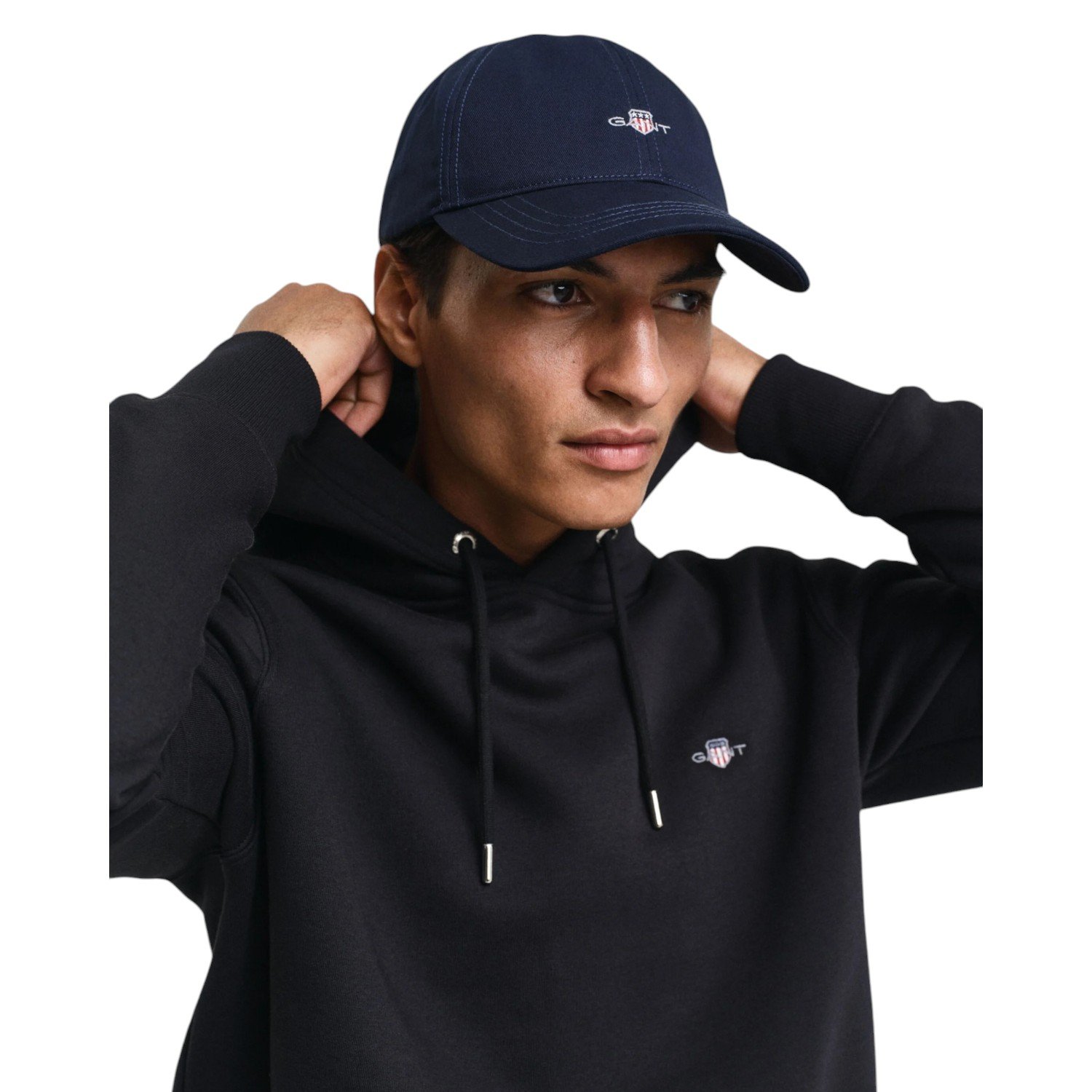 Gant Shield Hoodie Sweatshirt - 2007058-Black-Jethwas2