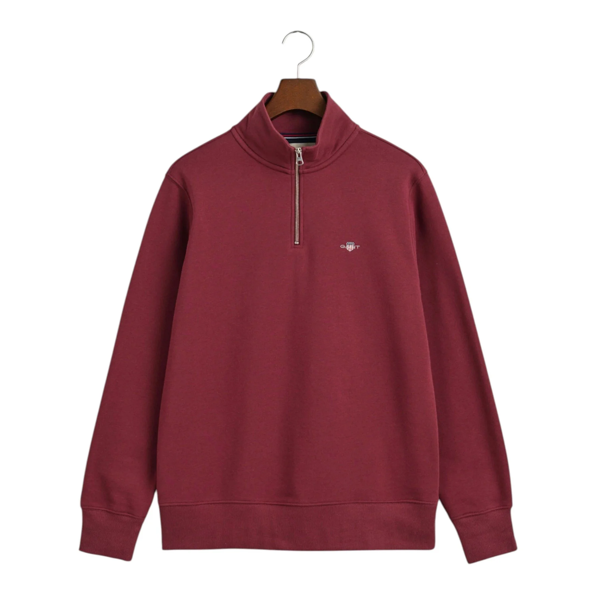 Gant Reg Shield Half Zip Sweatshirt - 2008005 - Plumped Red-Jethwas.3