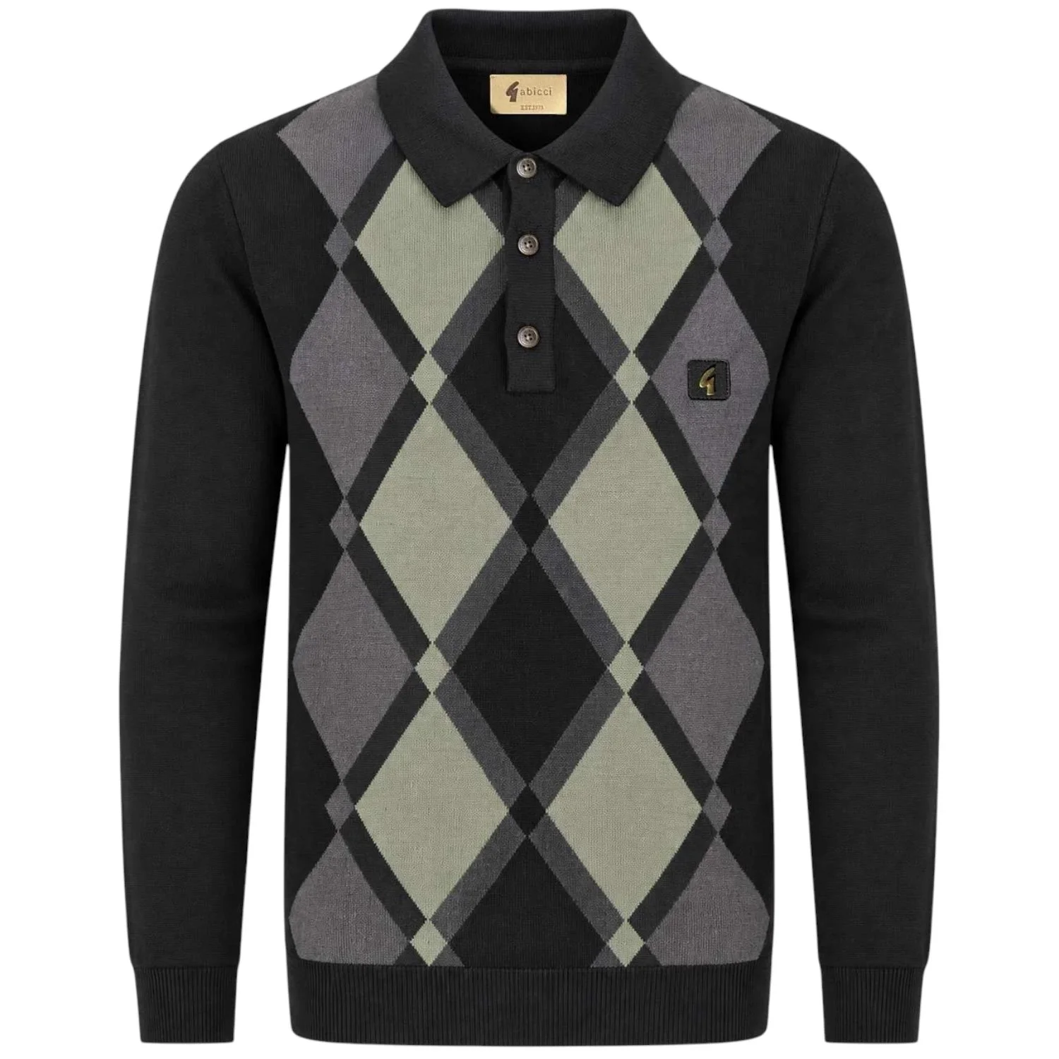 Gabicci-Vintage-Bond-Knitted-Polo-Shirt-V57GM02-Black-jethwas