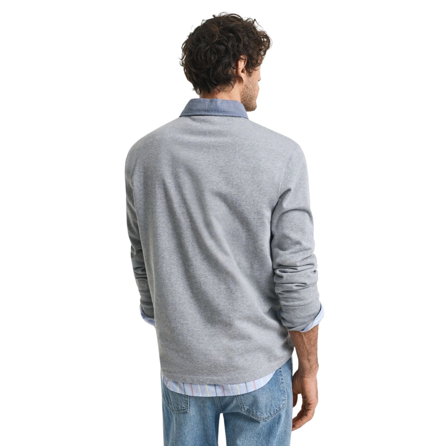Gant Reg Chambray Heavy Rugger - 2004082-Grey-Jethwas.1