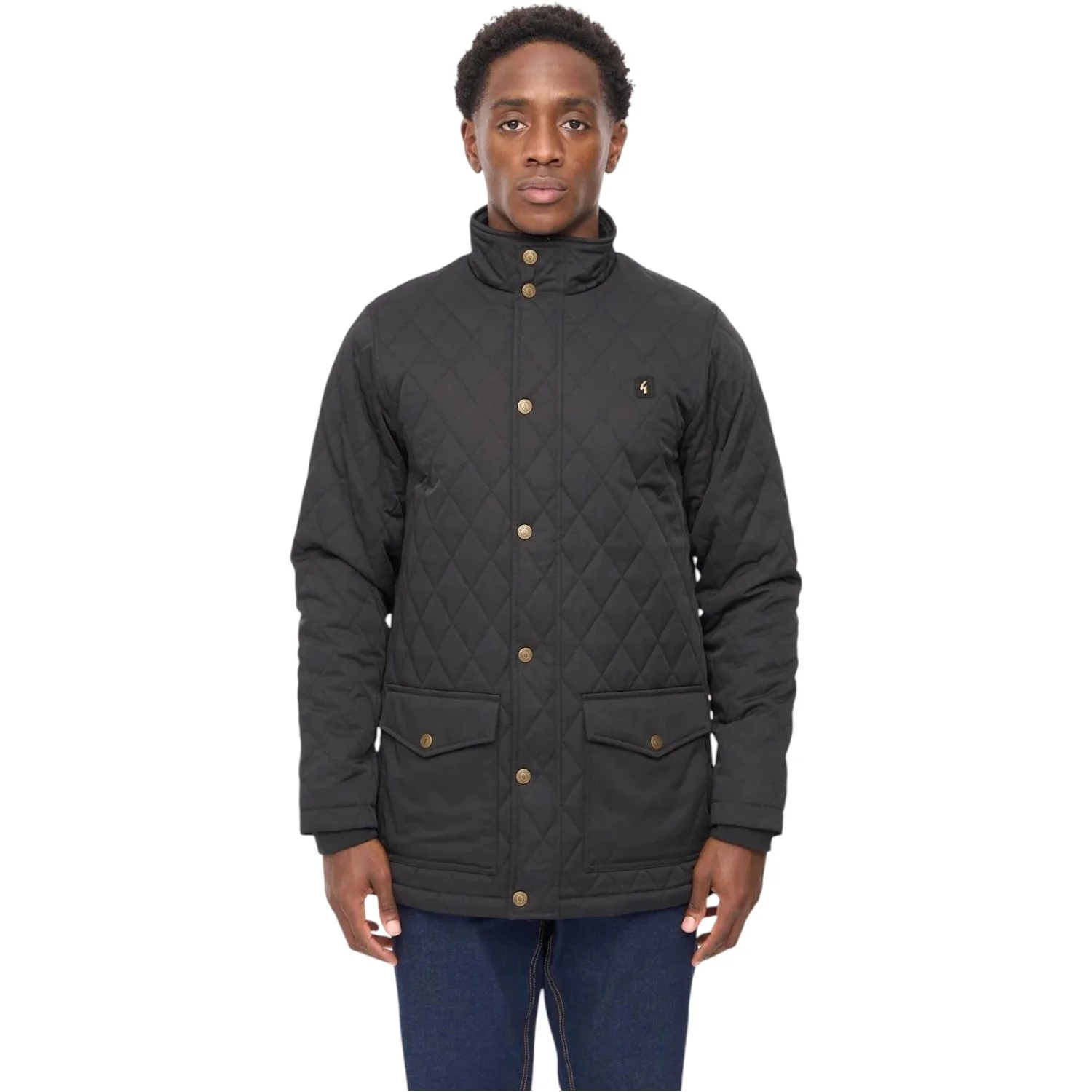 Gabicci-Vintage-Beltram-Qulited-Jacket -V57GJ16-Black-jethwas