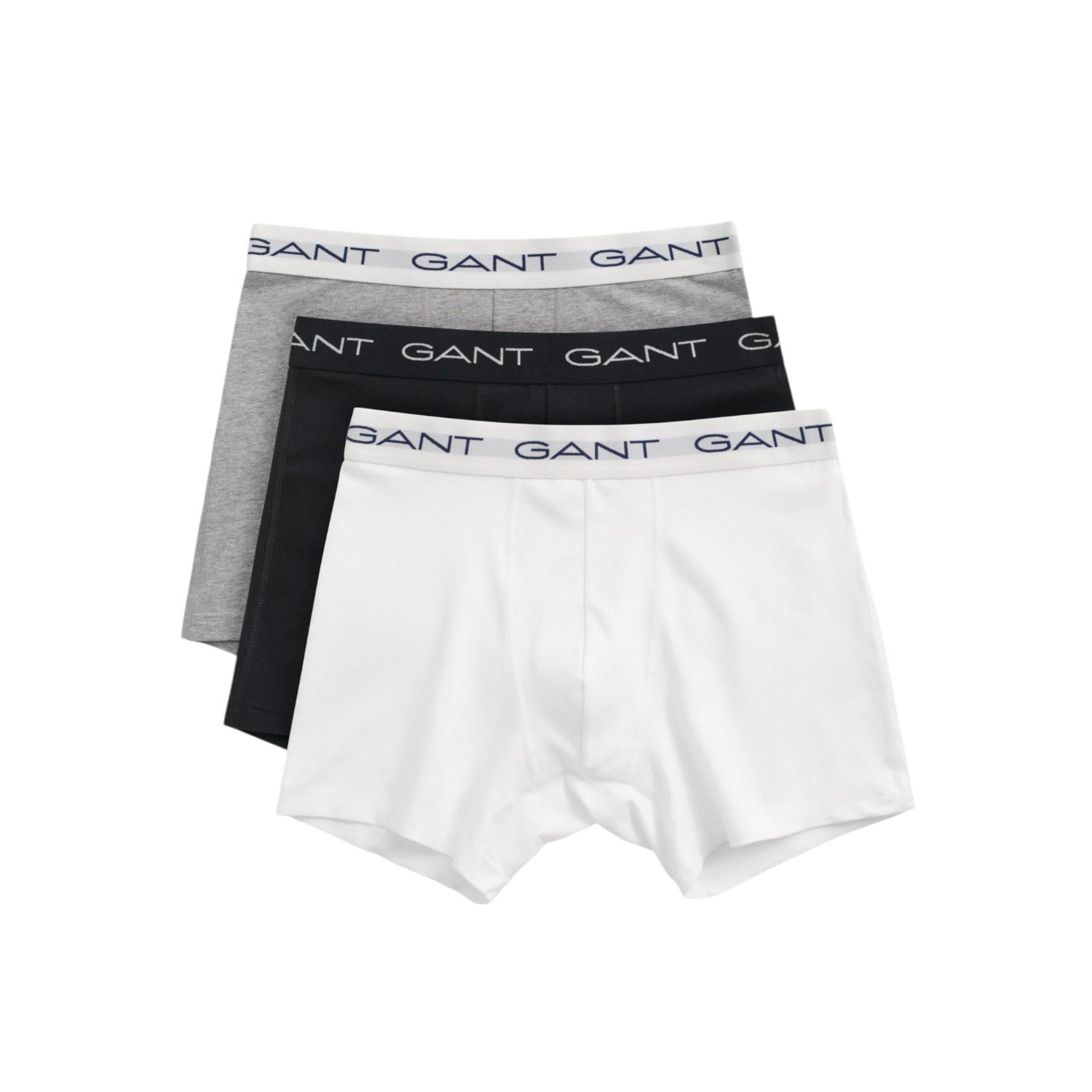 Gant 3 Pack Boxer Trunks - 900003333-Black/White-Jethwas