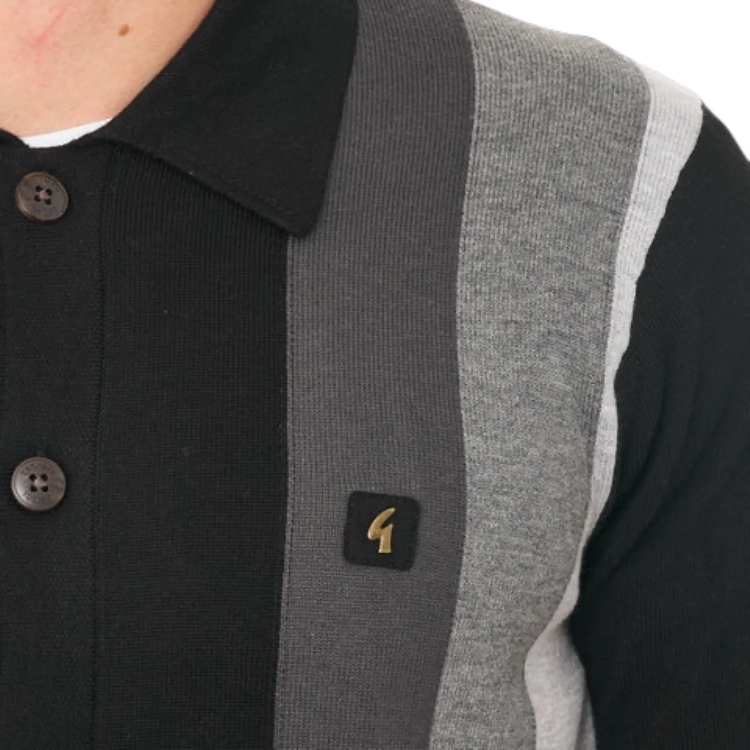 GabicciVintagePedroStripeLSButtonThroughKnitBlack2.jethwas