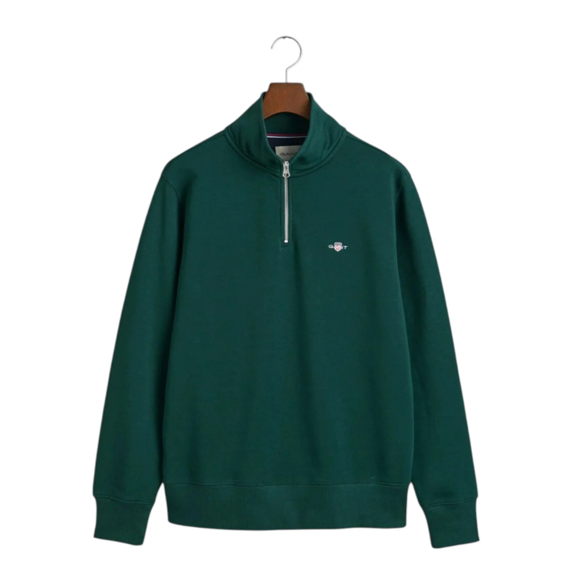 Gant Reg Shield Half Zip Sweatshirt - 2008005 - Tartan Green-Jethwas.3