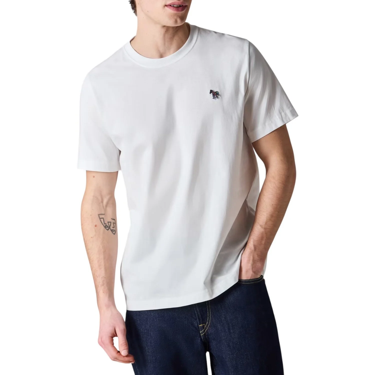Paul-Smith-Zebra-Badge-T-Shirt-White(01)-Jethwas.2