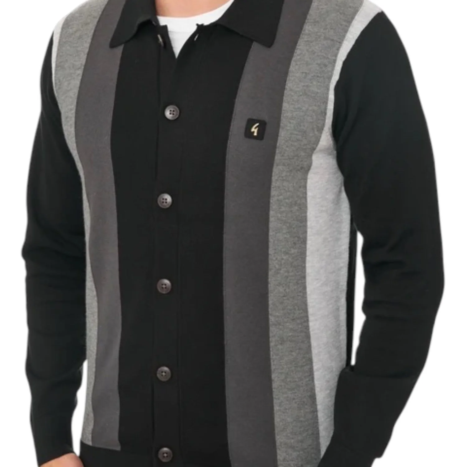 GabicciVintagePedroStripeLSButtonThroughKnitBlack1.jethwas