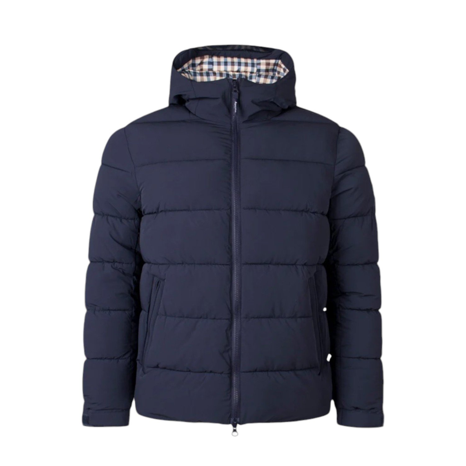 Aquascutum Active SP Hooded Puffer Jacket - Navy-Jethwas