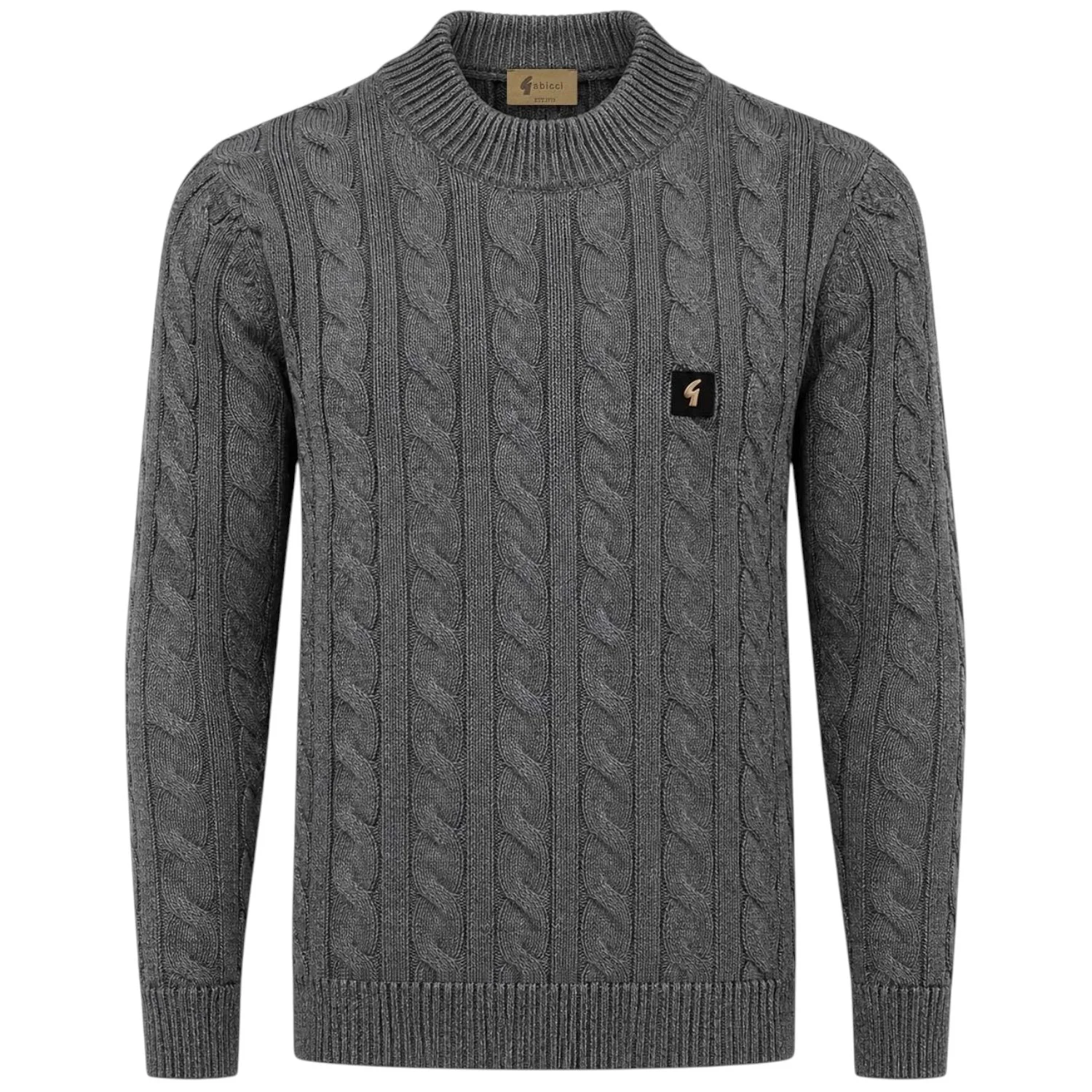 Gabicci-Vintage-Temor-Cable-Jumper-V57GM21-Charcoal-jethwas