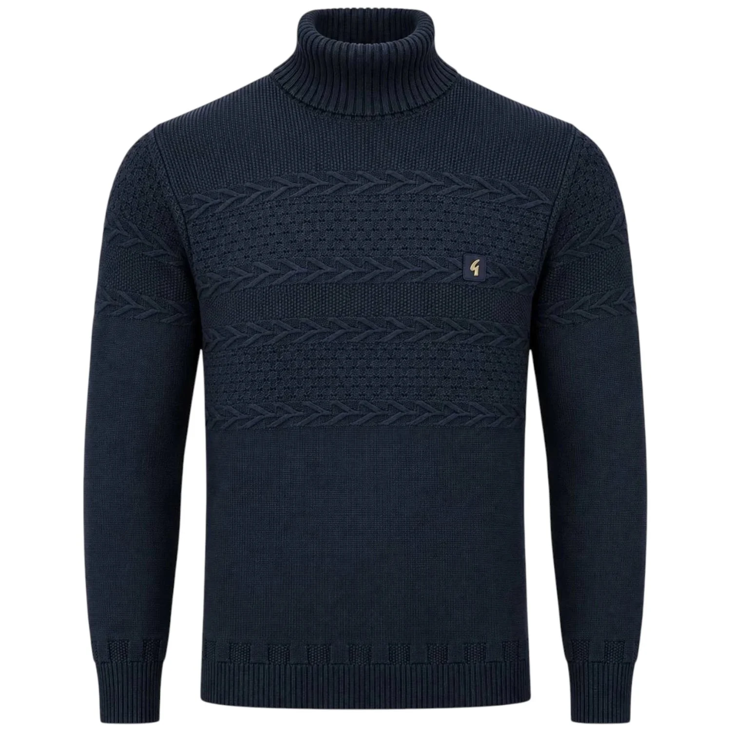 Gabicci Vintage Emilio Roll Neck Jumper - V57GM20 - Navy