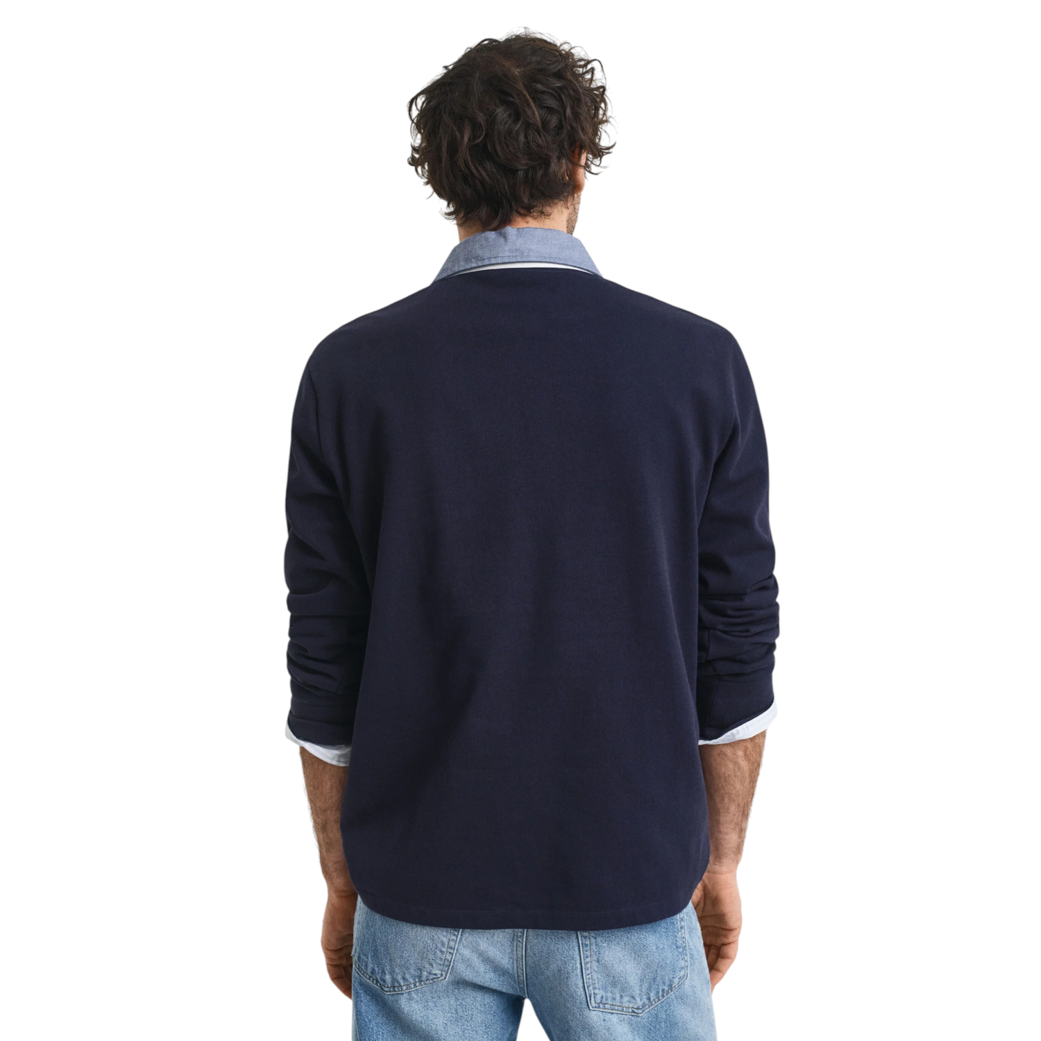 Gant Reg Chambray Heavy Rugger - 2004082 - Evening Blue-Jethwas.1