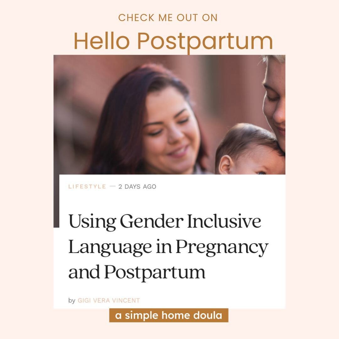 I'm so excited to share this article I wrote for @hellopostpartum about using gender inclusive language in pregnancy, birth, and postpartum. ⁣
⁣
Making birth and postpartum support accessible and accepting to all is very important and can change peop