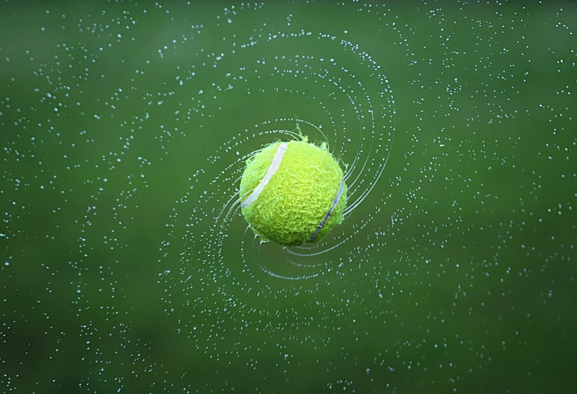 Spinning tennis ball - common cause of tennis elbow