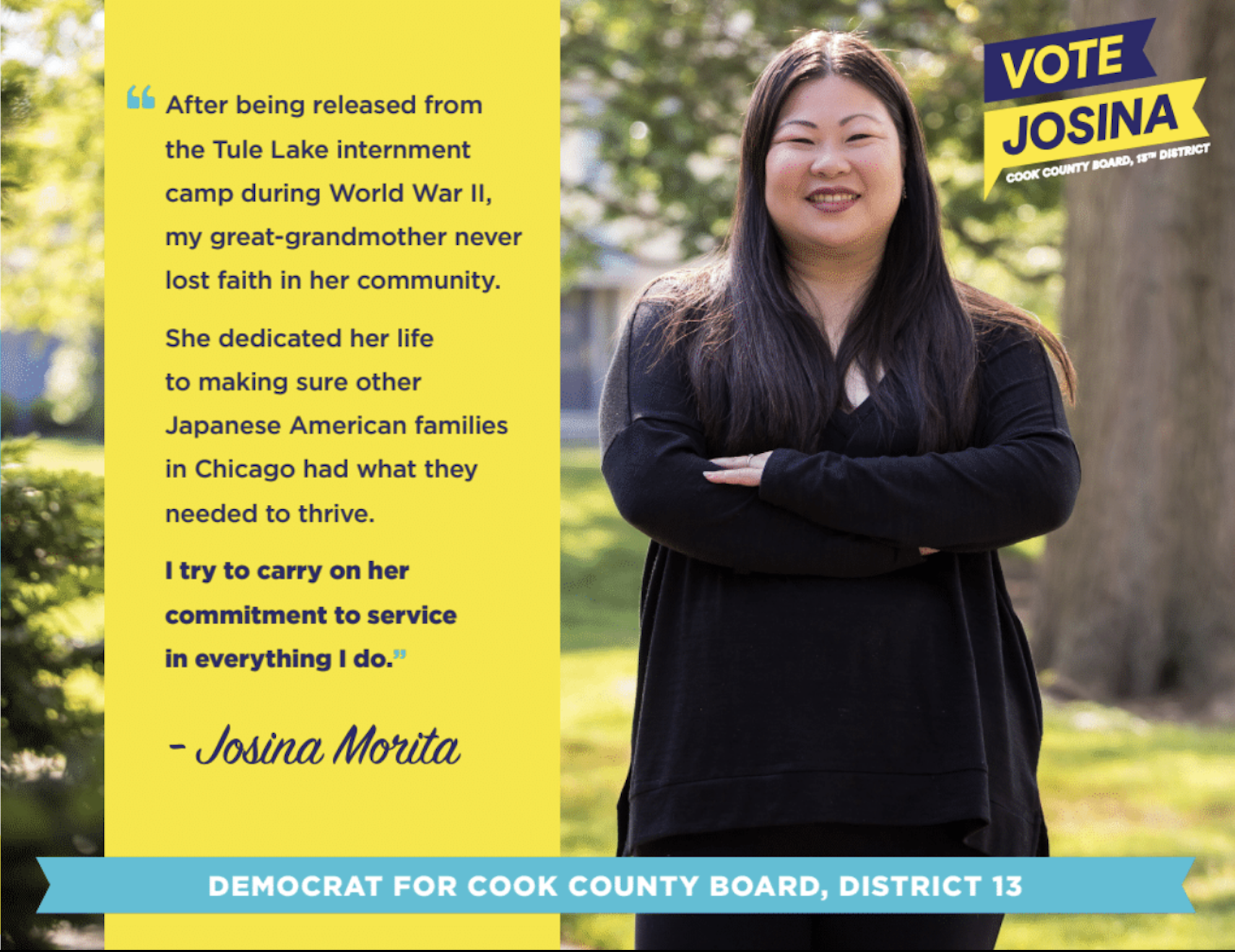Josina Morita for Cook County Commissioner
