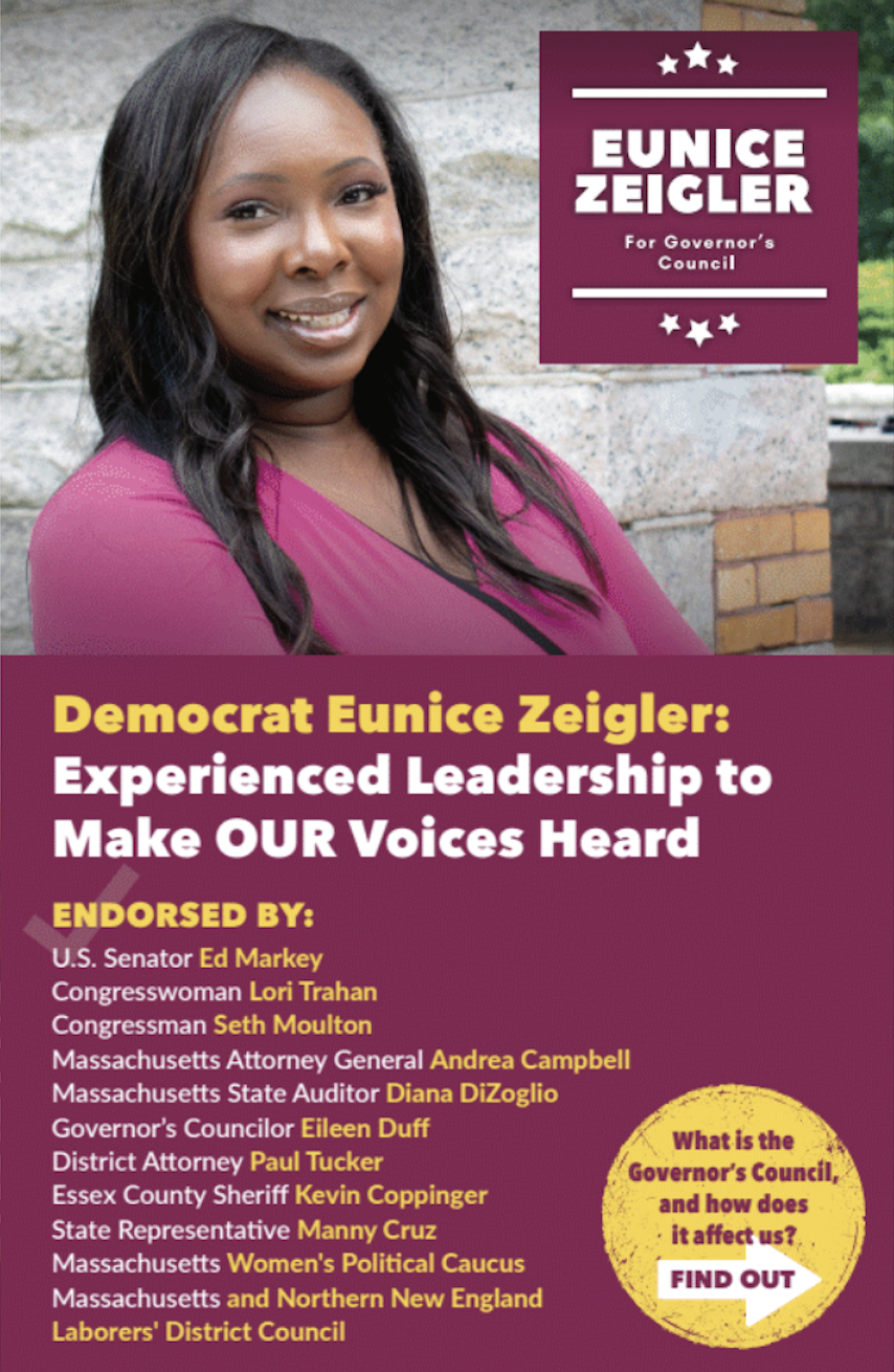 Eunice Zeigler for Massachusetts Governor's Council