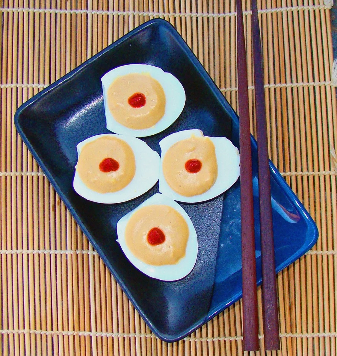 Sriracha Deviled Eggs